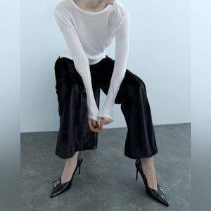 SOLD // ZARA BUCKLED STRAP HIGH HEELED SHOES